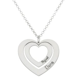 GARGANTILLA PLATA 925MM CORAZONES NOMBRES