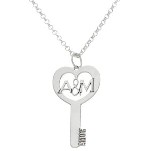 GARGANTILLA PLATA 925MM LLAVE INICIALES