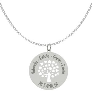 GARGANTILLA PLATA 925MM ARBOL FAMILIA - 25MM