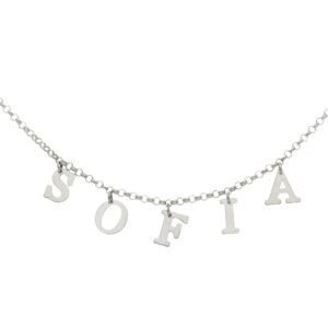 GARGANTILLA PLATA 925MM NOMBRE
