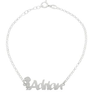 PULSERA PLATA 925MM NIÑO + NOMBRE