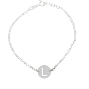 PULSERA PLATA 925MM LETRA CALADA - 12MM