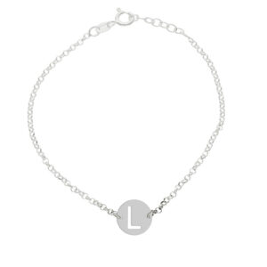 PULSERA PLATA 925MM LETRA CALADA - 10MM