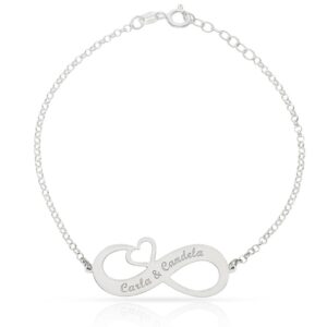 PULSERA PLATA 925MM INFINITO + CORAZON