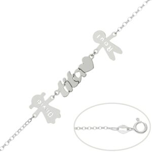 PULSERA PLATA 925MM TITA + NIÑOS