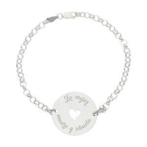 PULSERA PLATA 925MM LA MEJOR MAMA Y ABUELA