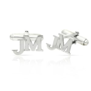 GEMELOS INICIALES PLATA 925MM
