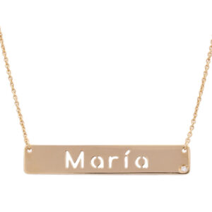 GARGANTILLA ORO 18KL NOMBRE + DIAMANTE