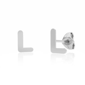 PENDIENTES ORO BLANCO 18KL INICIALES