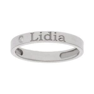 SORTIJA ORO BLANCO 18KL - 1 ANILLO PERSONALIZADO NOMBRE